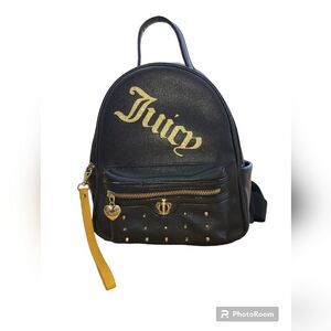 Juicy Couture Backpack Bag Purse, black gold